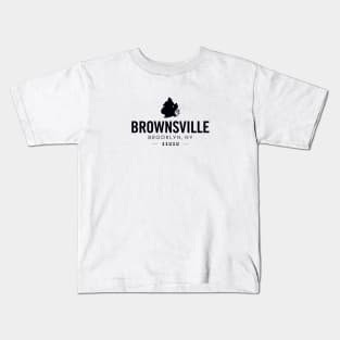 Brownsville (black) Kids T-Shirt